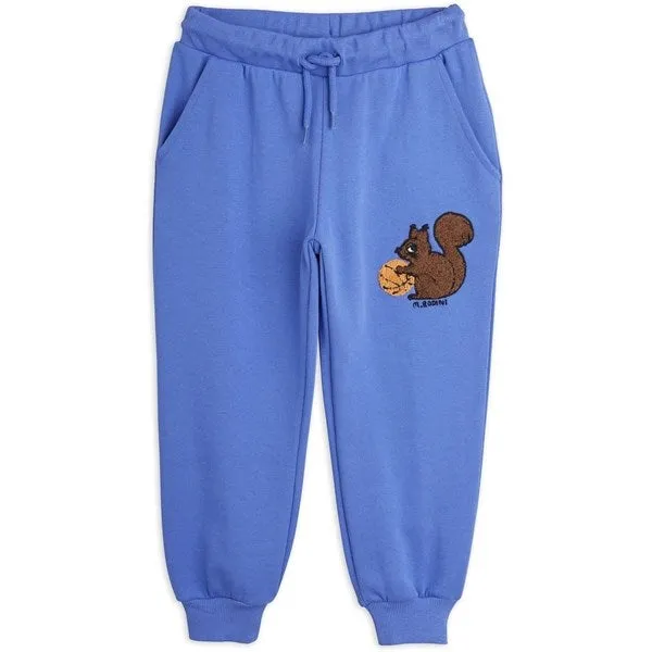 Mini Rodini Blue Squirrel Chenille Emb Sweatpants