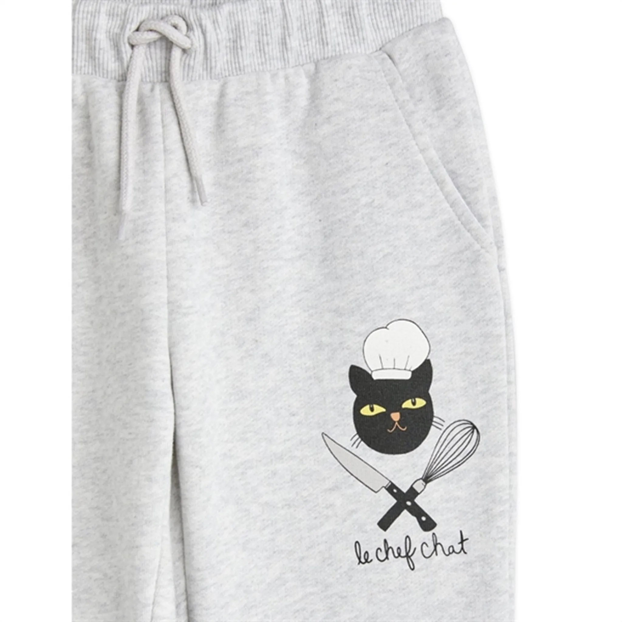 Mini Rodini Chef Cat Sp Sweatpants Grey Melange