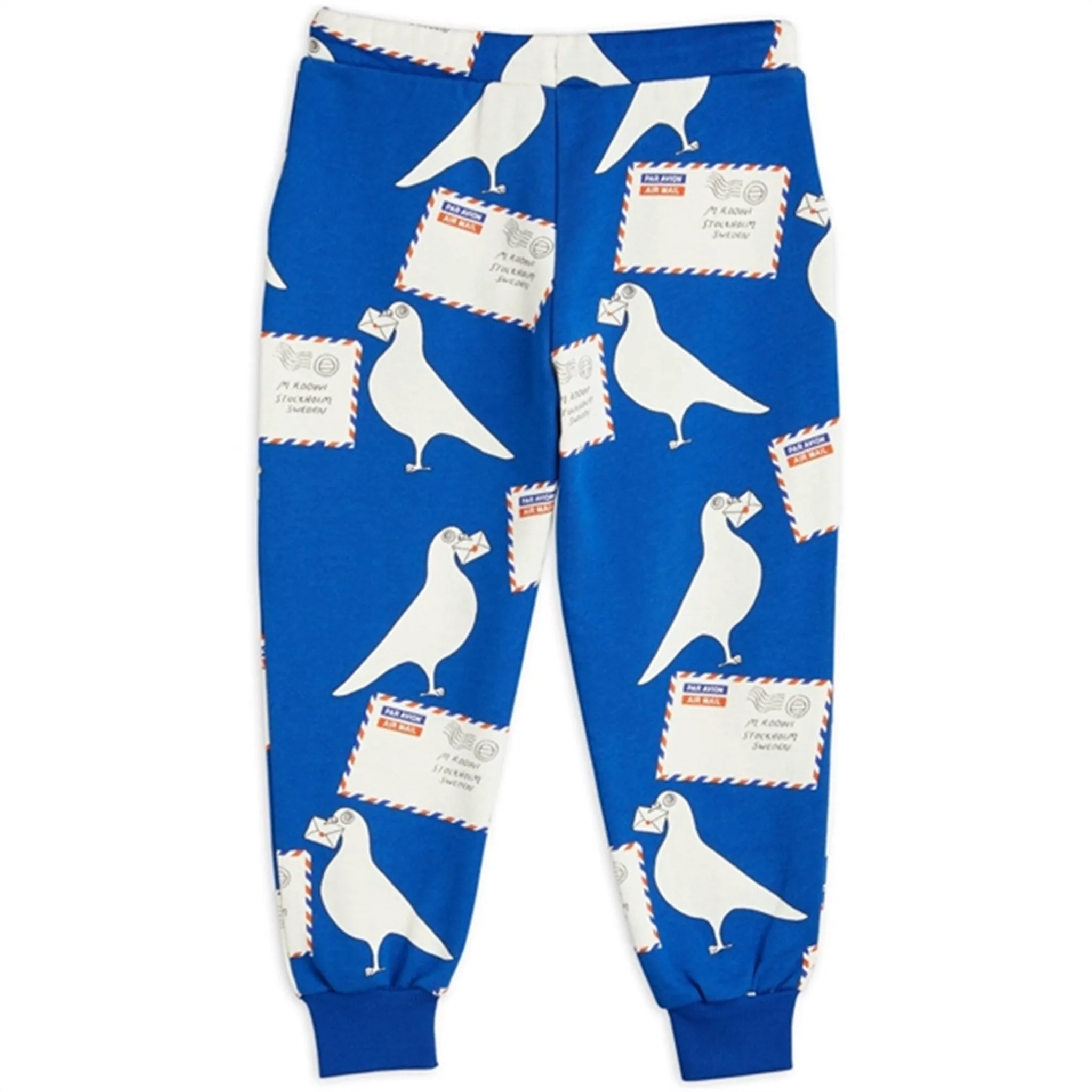 Mini Rodini Pigeons Aop Sweatpants Blue