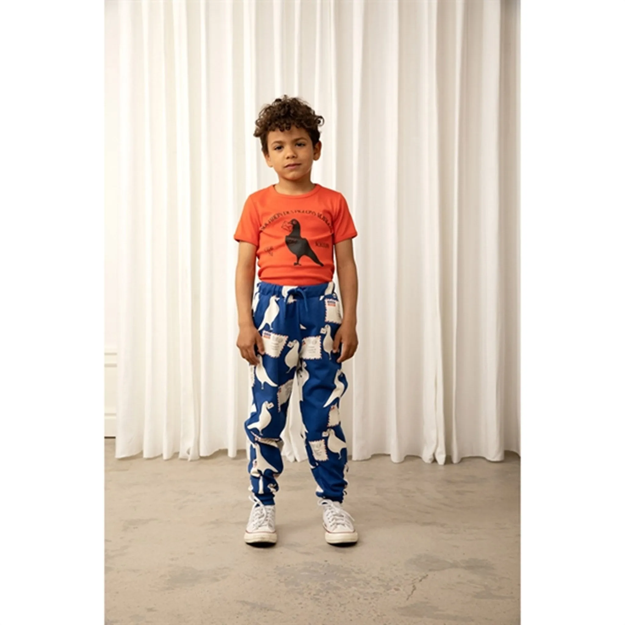 Mini Rodini Pigeons Aop Sweatpants Blue