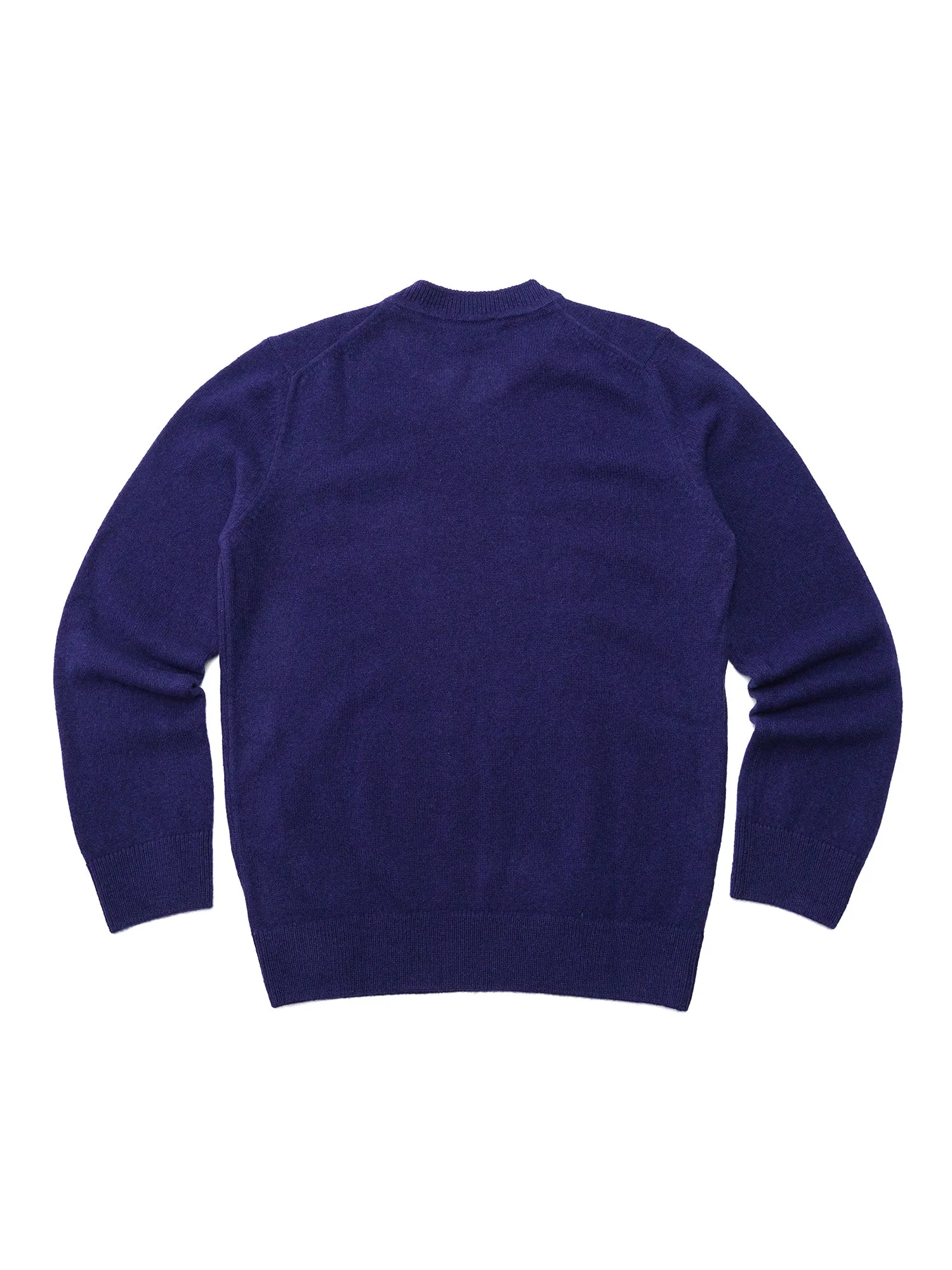 M_LAMBSWOOL R-NECK PULLOVER_DARK NAVY