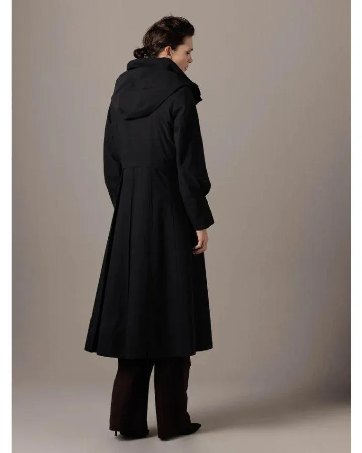 Moira Pleated Hooded Coat