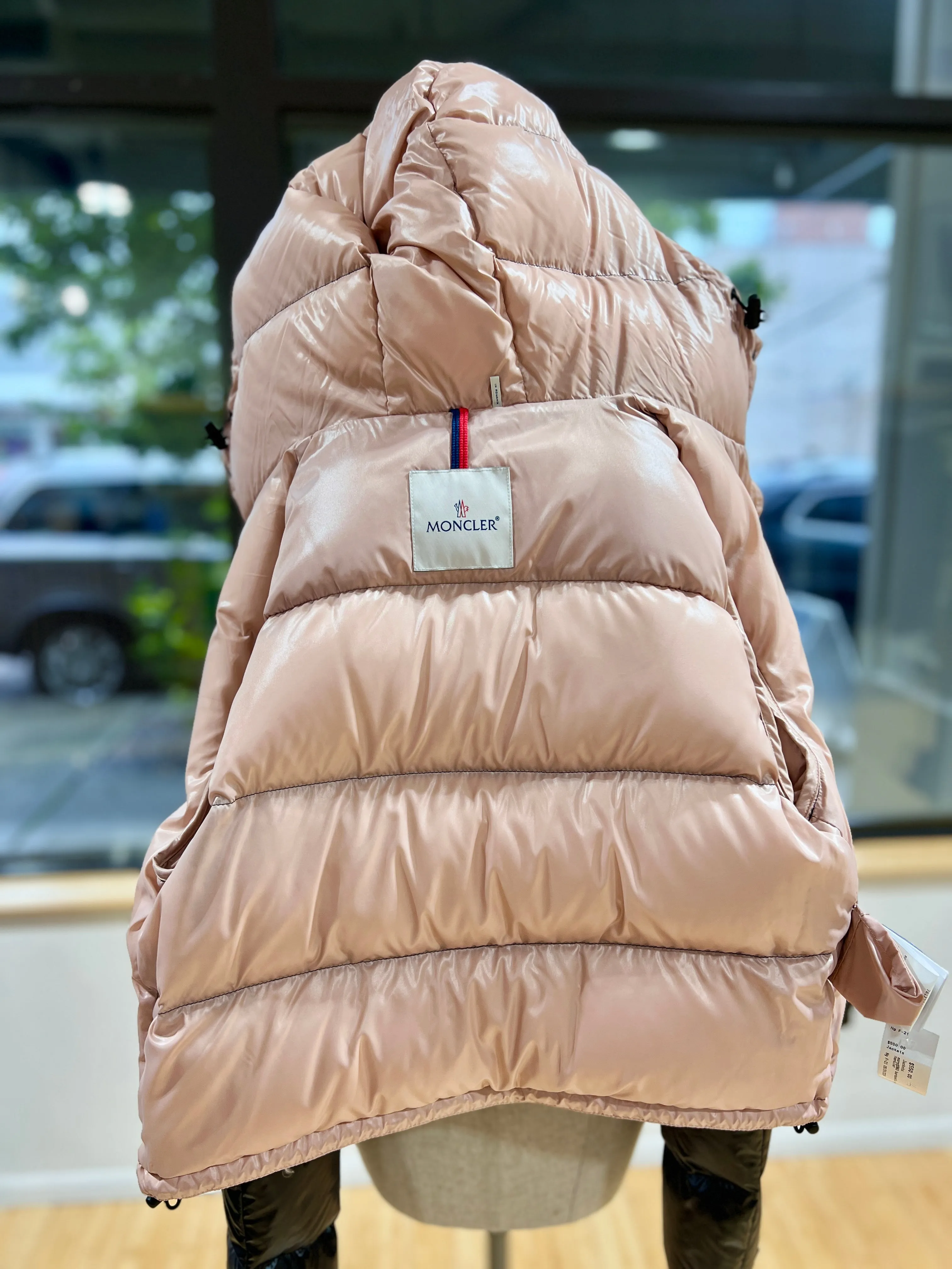 Moncler Bardanette Down Jacket, Size 1, Black/Pink