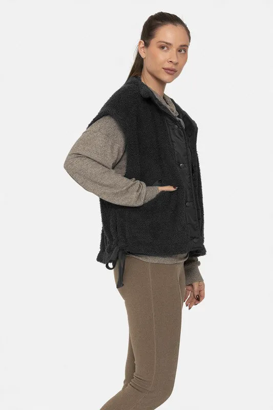 Mono B Sherpa Side Tie Vest