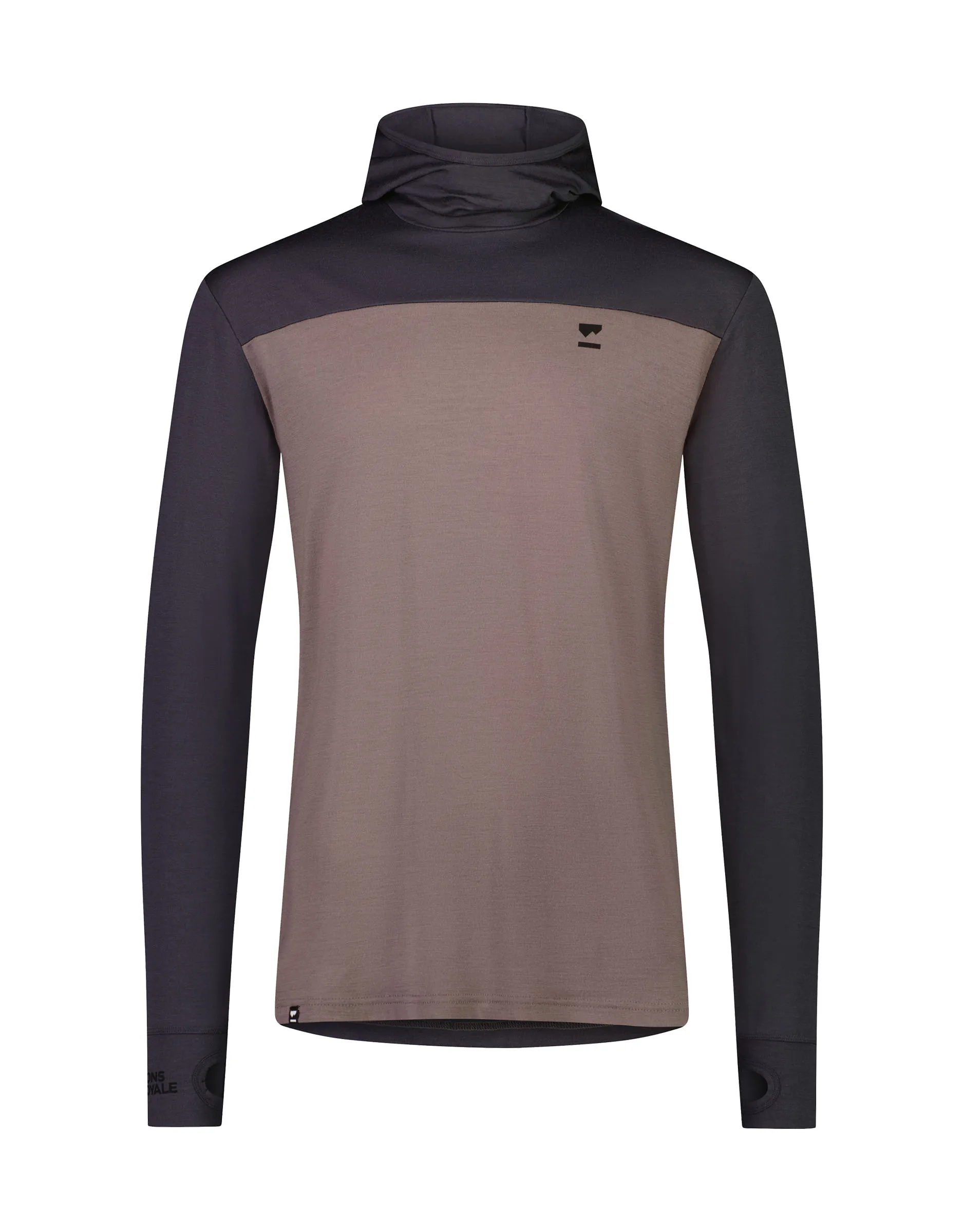 Mons Royale Mens Yotei Powder Hood Long Sleeve Base Layer