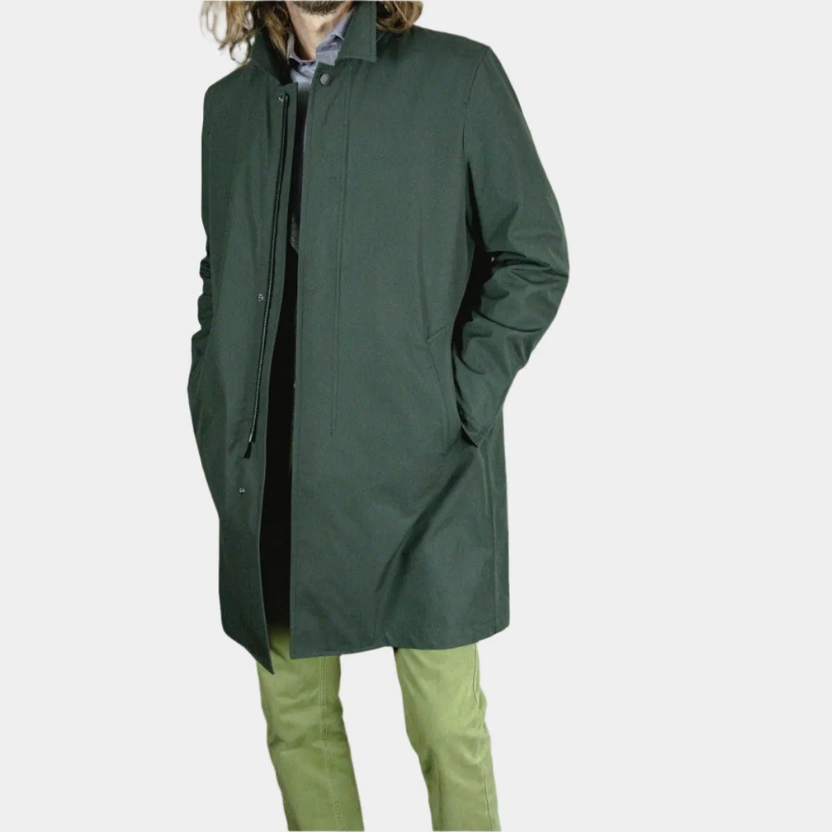 Moss Green Ventile Raincoat