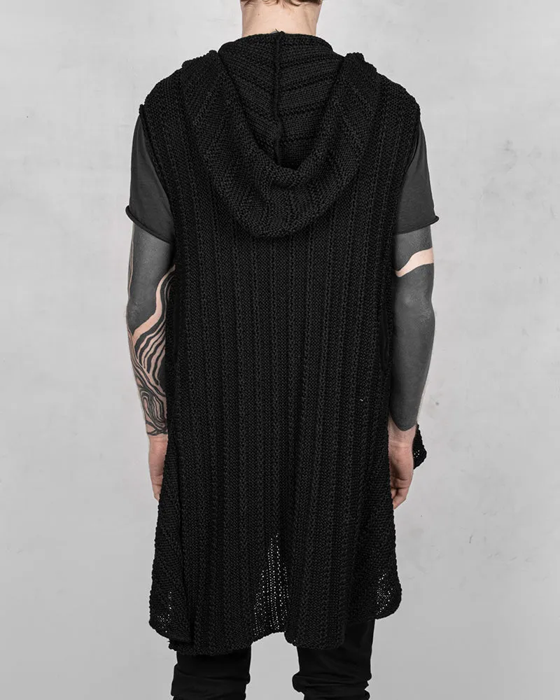 Mostak knitted asymmetric oversize vest