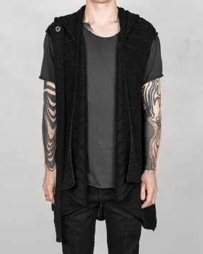 Mostak knitted asymmetric oversize vest