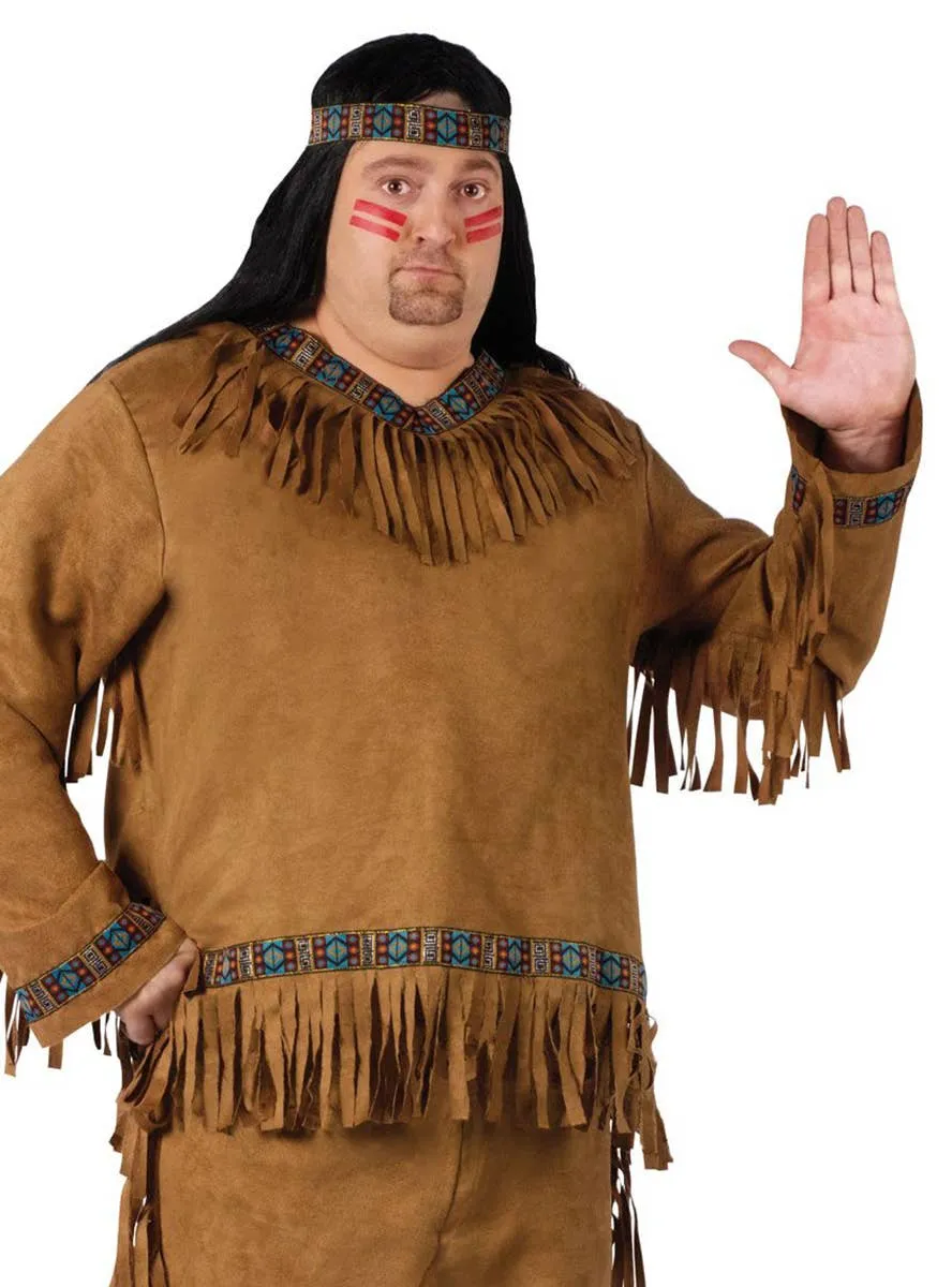 Native American Indian Mens Plus Size Costume