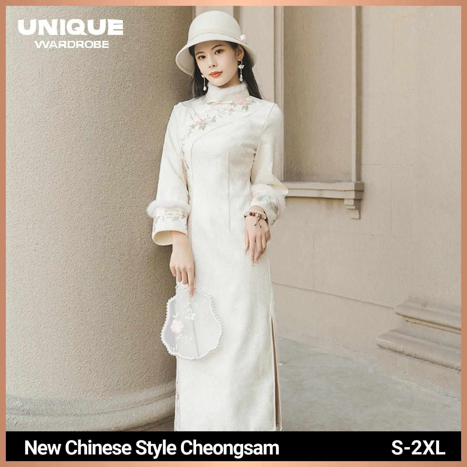 New Chinese Style Thickened Winter Cheongsam