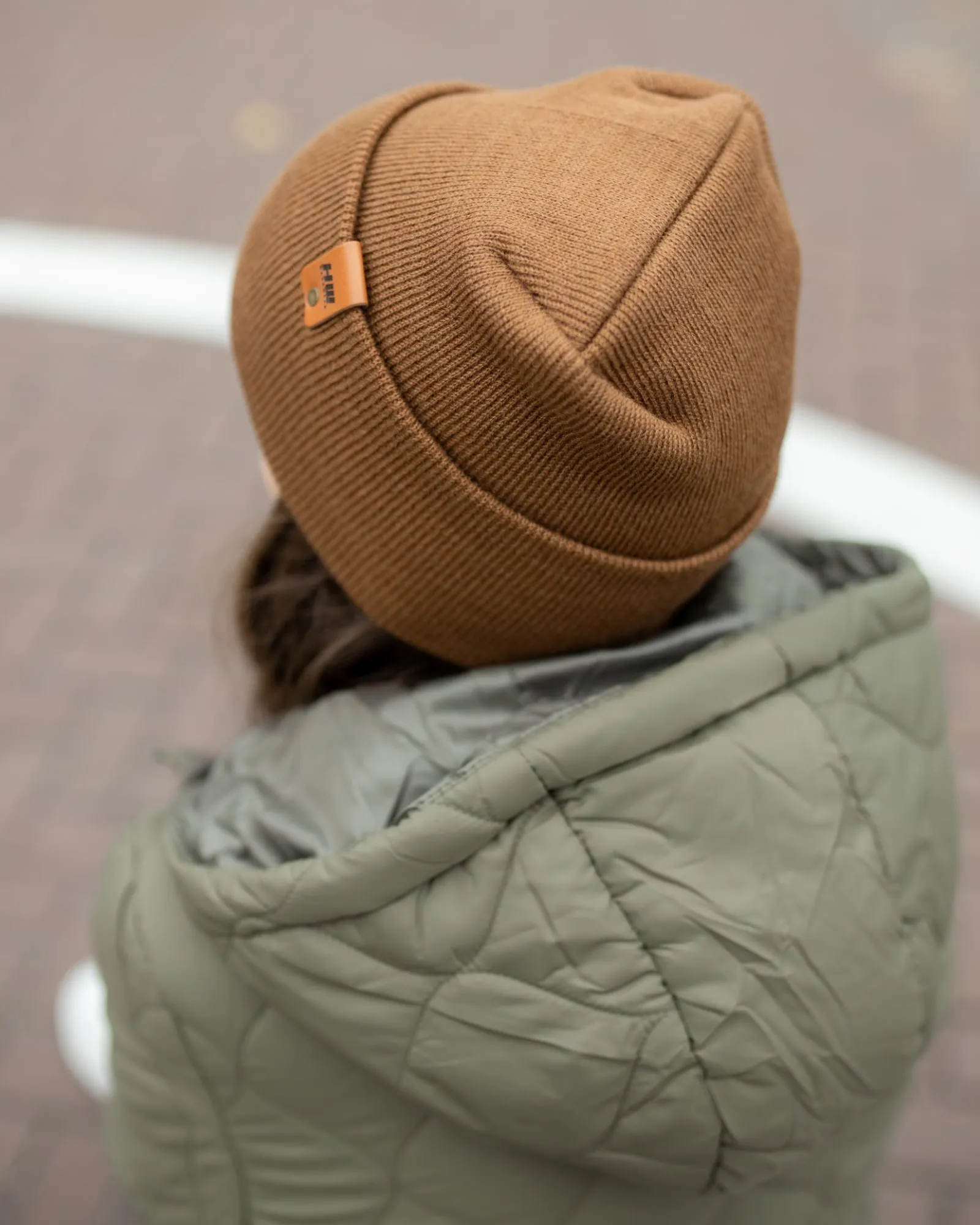 NEW HAAKWEAR Theta-Stitch Cuffed Beanie - Designed and Made in USA (Patent Pending Design) - Camel Brown