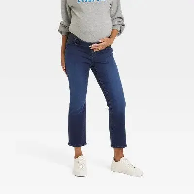 New - Isabel Maternity by Ingrid & High Rise Fit Ankle Bootcut Jeans