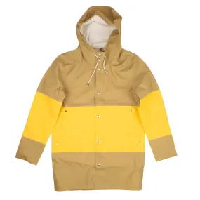 NWT STUTTERHEIM Sand & Yellow Stockholm Large Stripe Raincoat Size XS $325