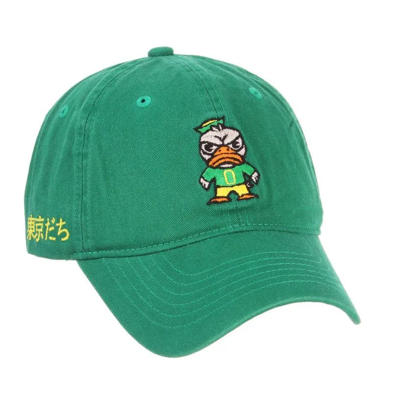 Oregon Ducks Zephyr Tokyodachi Shibuya Kelly Green Adj. Slouch Hat Cap