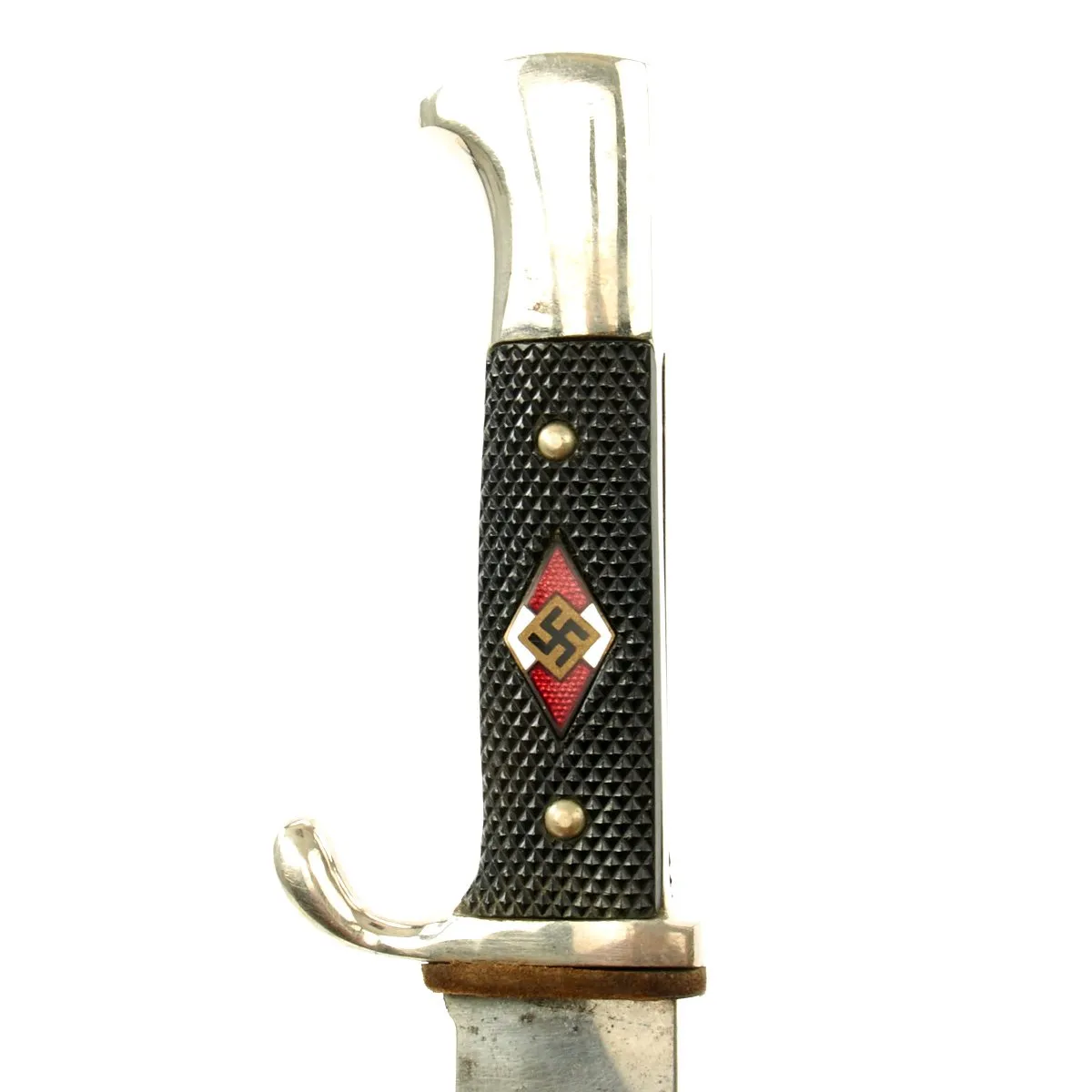 Original German WWII Early Motto-Marked HJ Knife by Hartkopf & Co. of Solingen with Scabbard