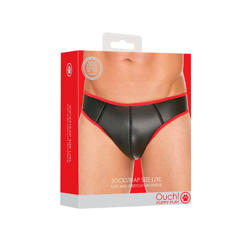 Ouch! Puppy Play Neoprene Jockstrap Red L/XL