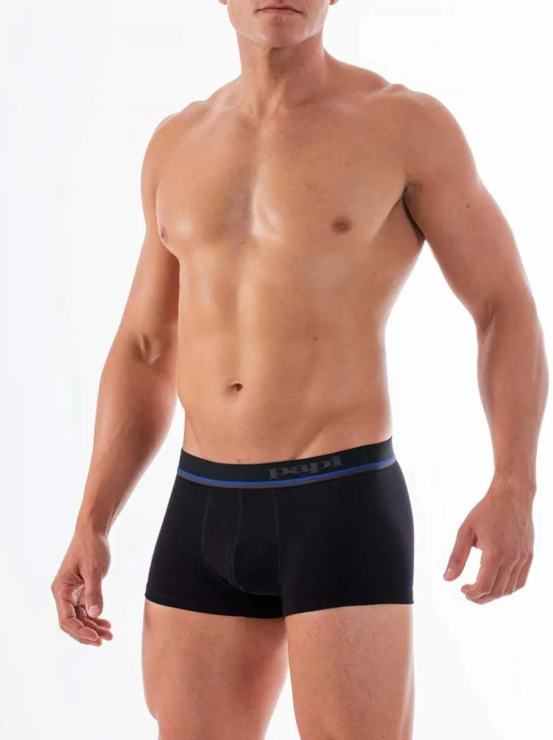 Papi [3 Pack] Cotton Stretch Brazilian Trunk Underwear Blue Mischief & Heather Grey & Black 980527-968 Size S