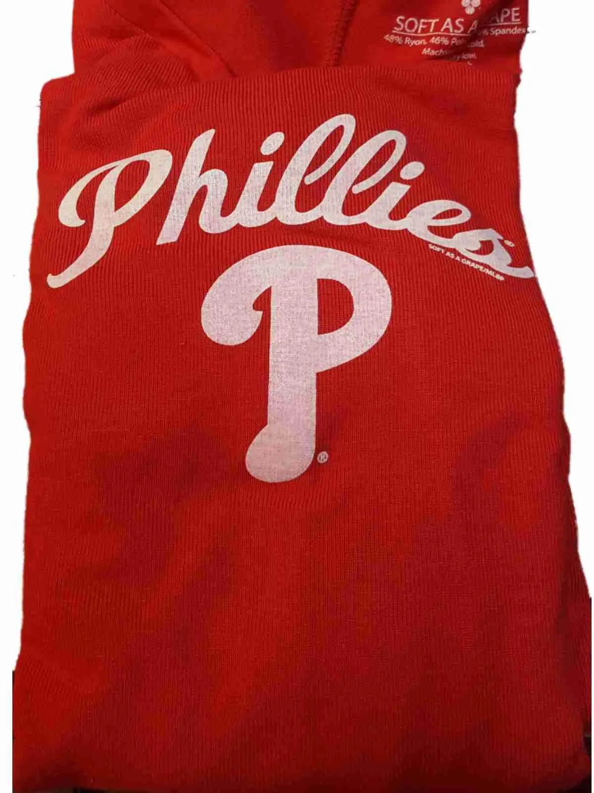 Philadelphia Phillies SAAG WOMENS Red Ultra Soft Defect V-Neck Sweater