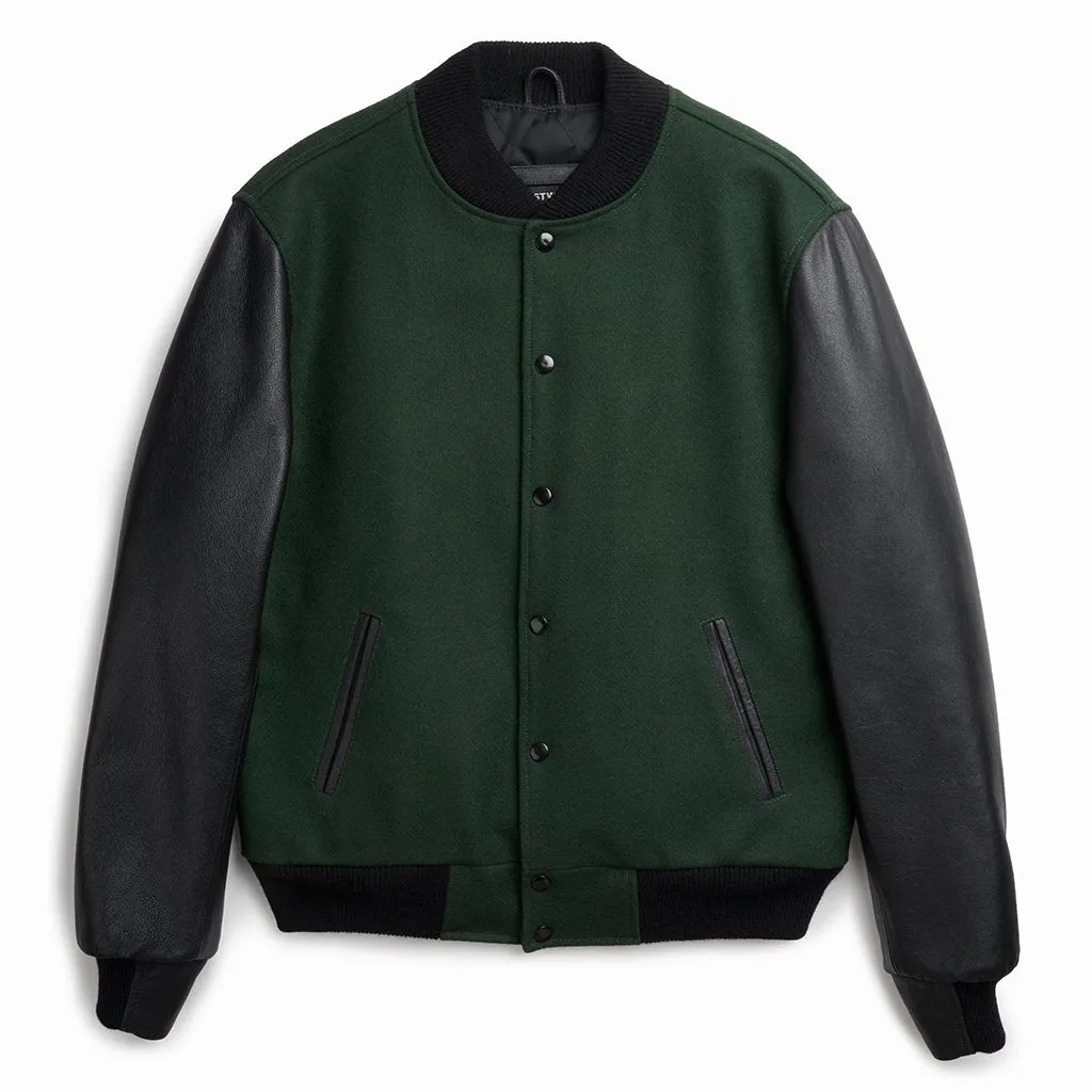 PINE VARSITY JACKET - GREEN