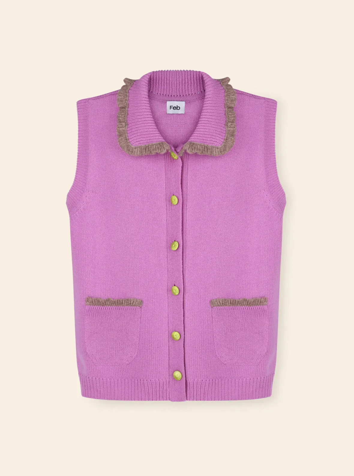 Pink Vest with Collar