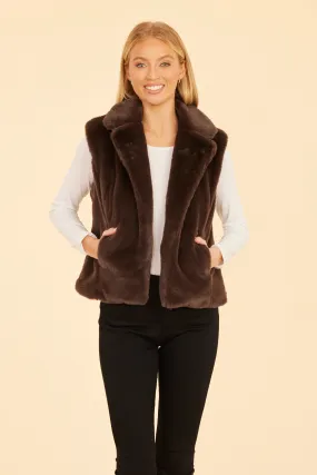 PLUSH FAUX FUR VEST