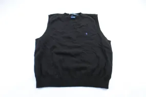 Polo by Ralph Lauren Embroidered Logo Black Vest