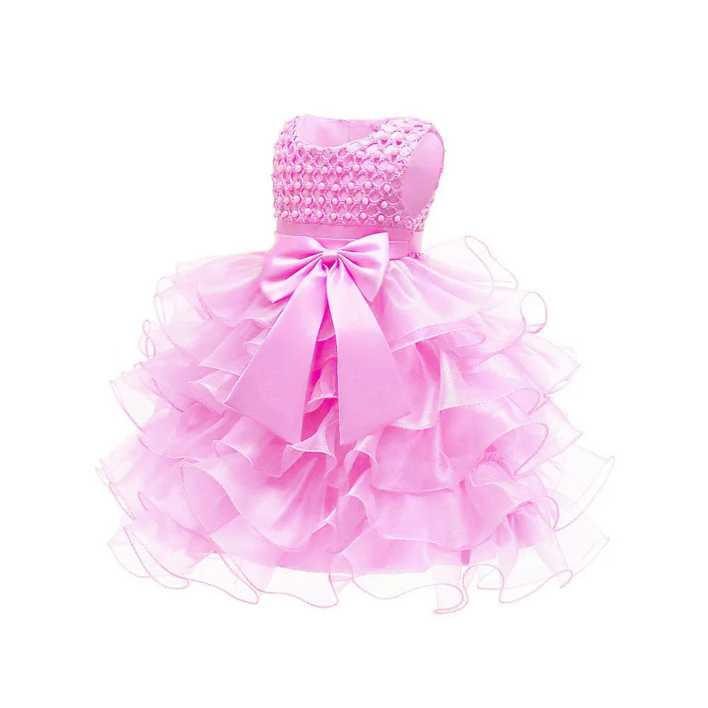 Popular Babies' Dress Bow-Year-Old Princess Dress Infant Toddler Pettiskirt Factory Direct Sales DG