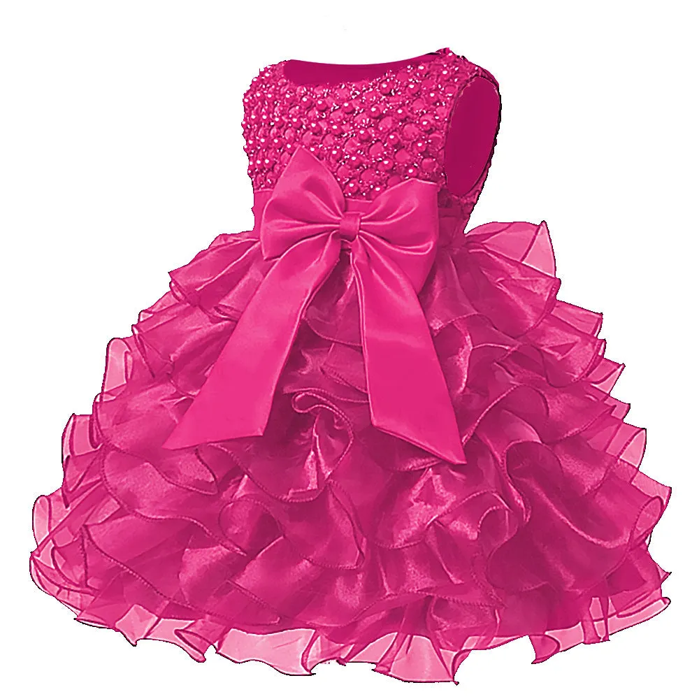 Popular Babies' Dress Bow-Year-Old Princess Dress Infant Toddler Pettiskirt Factory Direct Sales DG