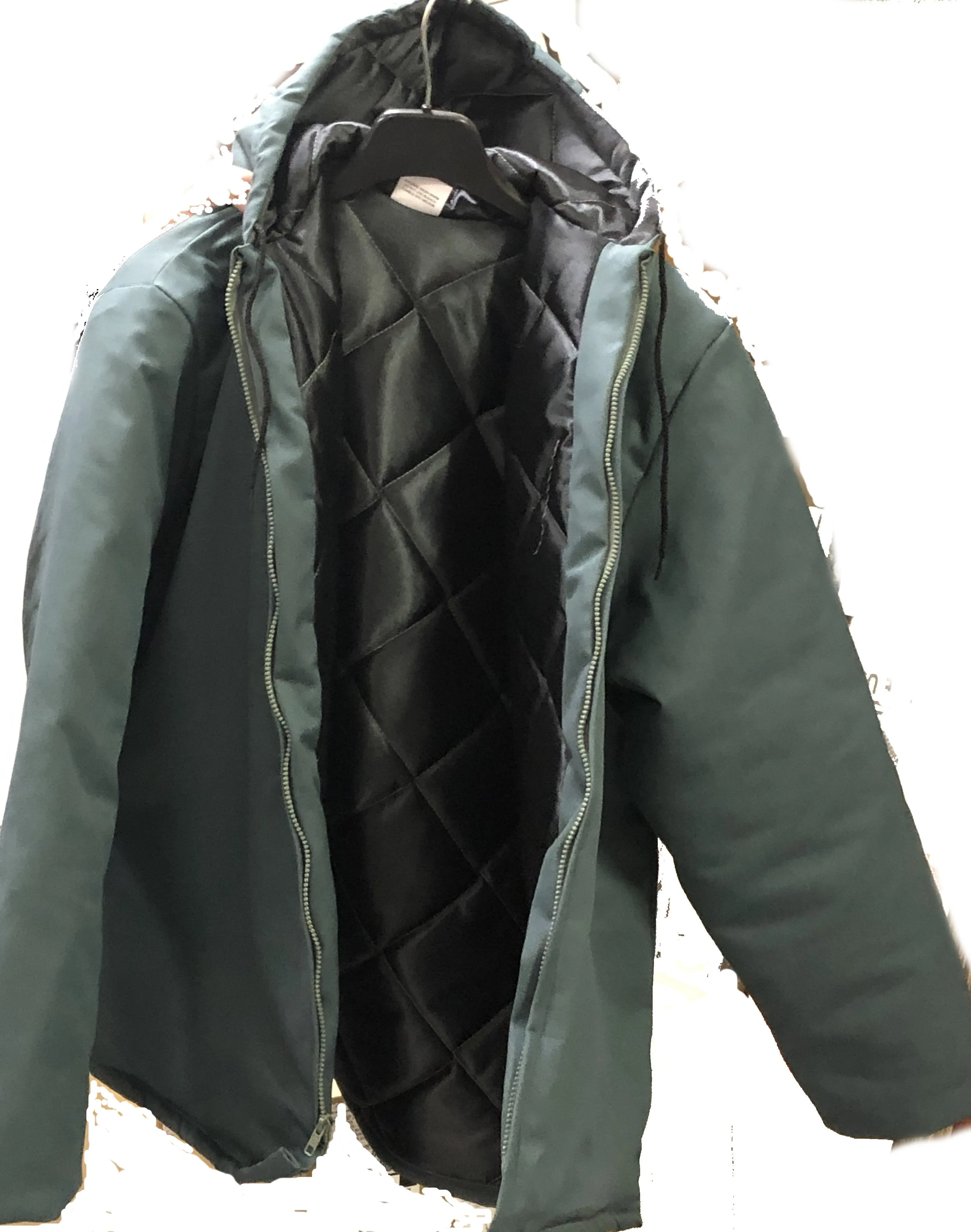 Prison Inmate Hooded Quilt Lined Coat