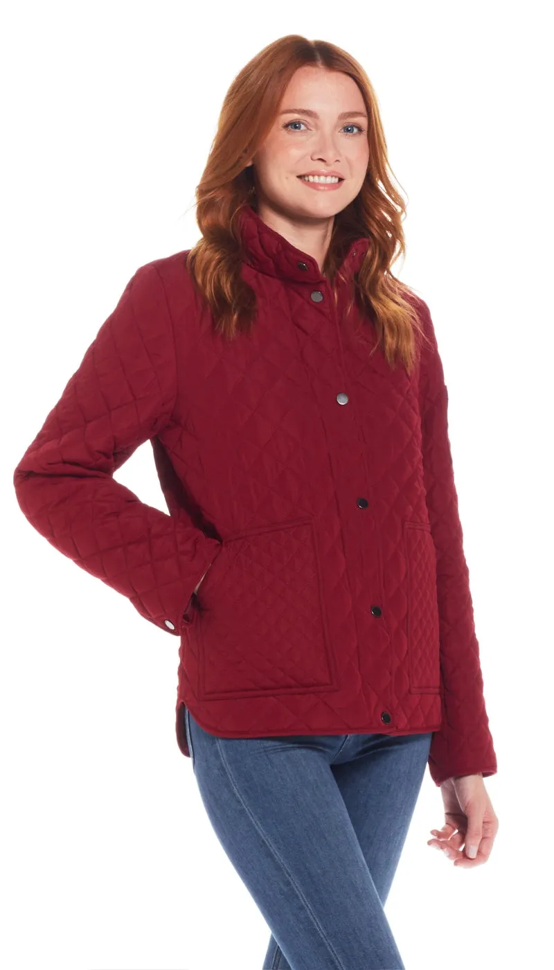 QUILTED SNAP FRONT JACKET