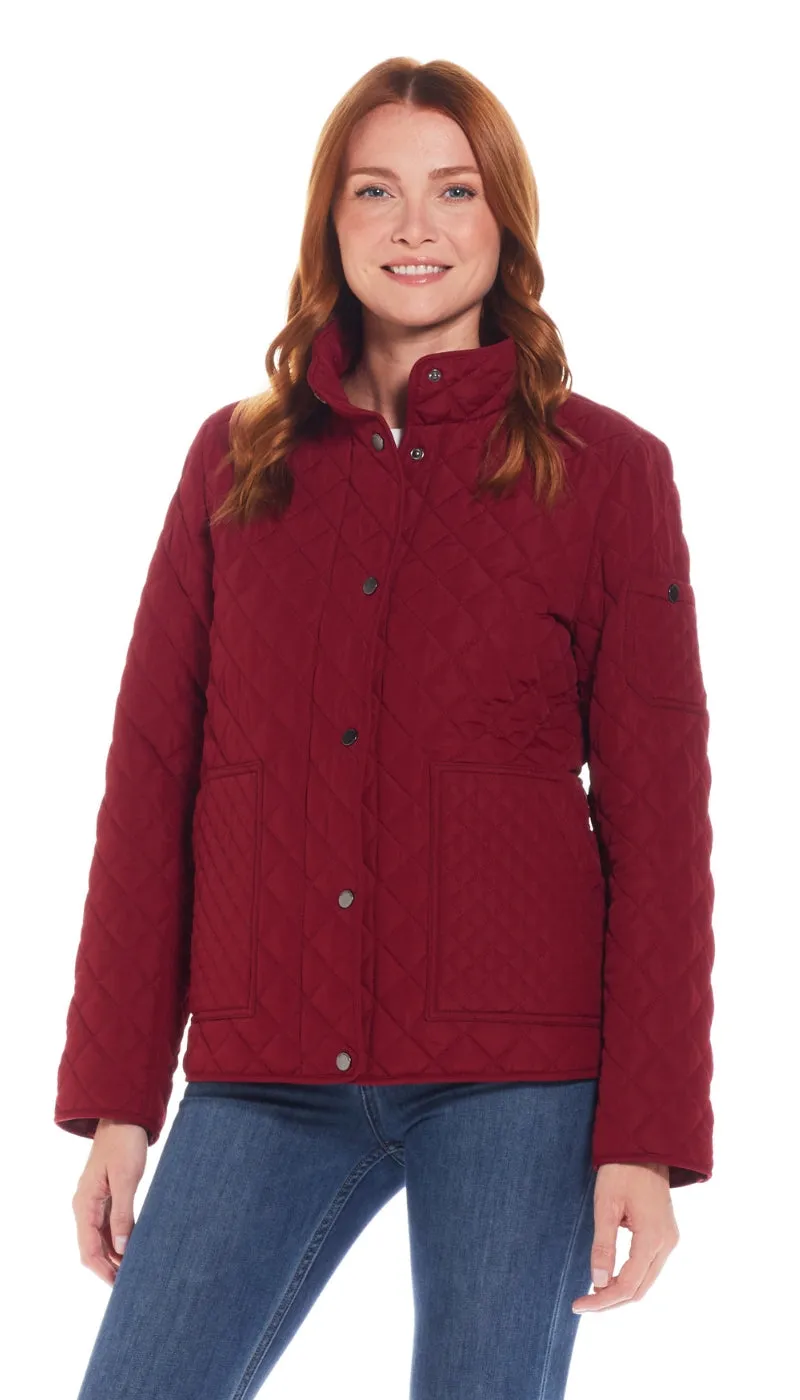 QUILTED SNAP FRONT JACKET