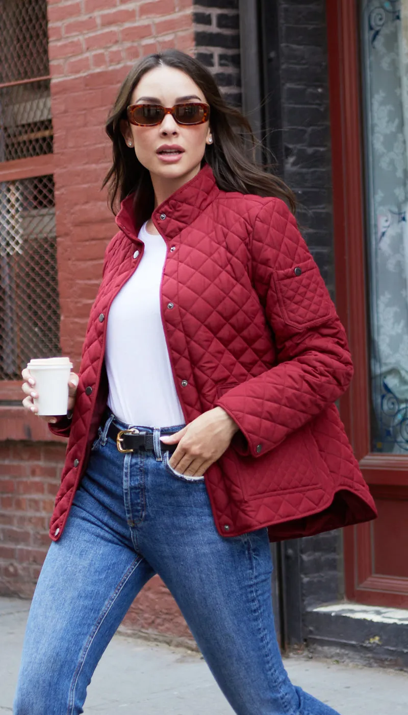 QUILTED SNAP FRONT JACKET