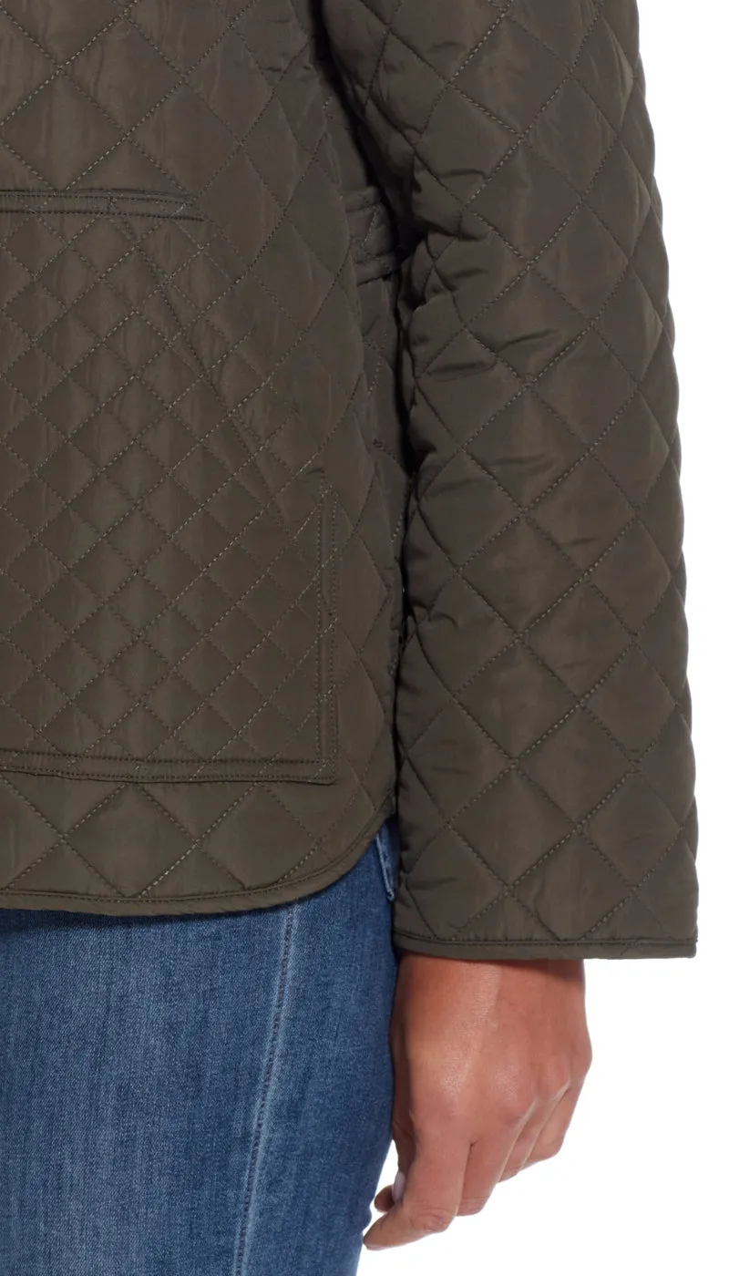 QUILTED SNAP FRONT JACKET