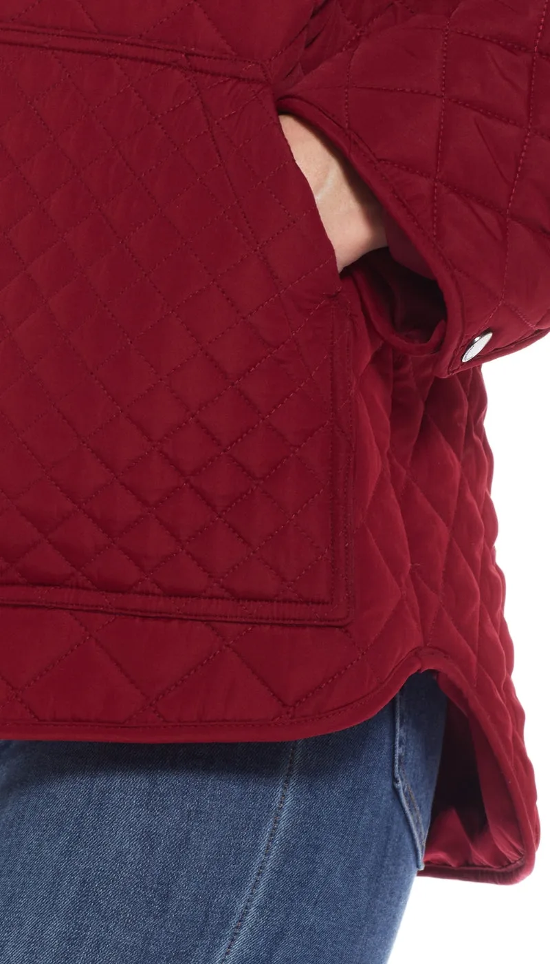 QUILTED SNAP FRONT JACKET