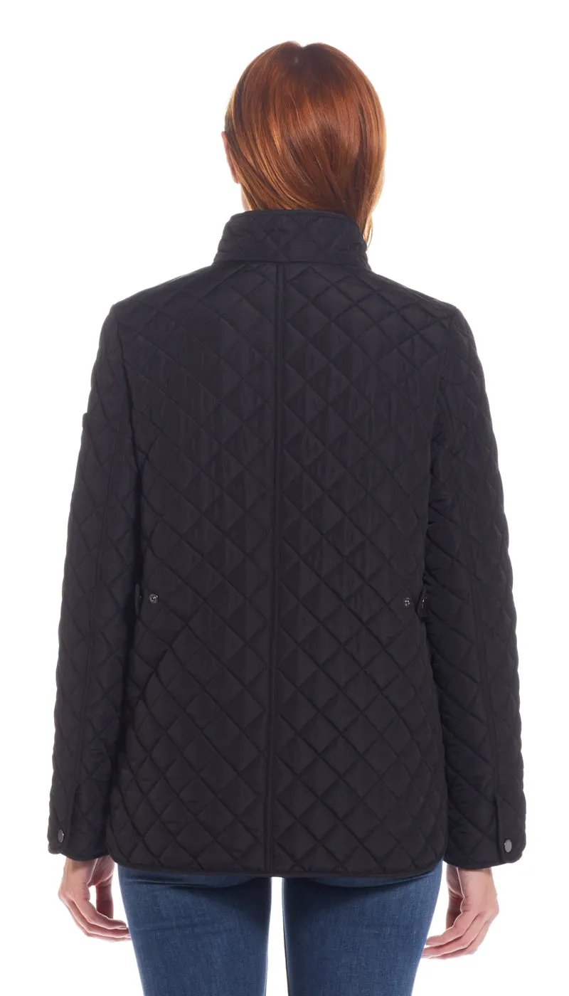 QUILTED SNAP FRONT JACKET