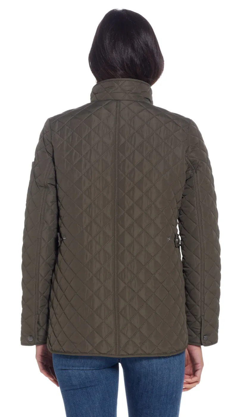 QUILTED SNAP FRONT JACKET