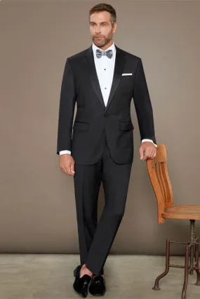 "Romano" Black 1-Button Notch Tuxedo (2-Piece Set)