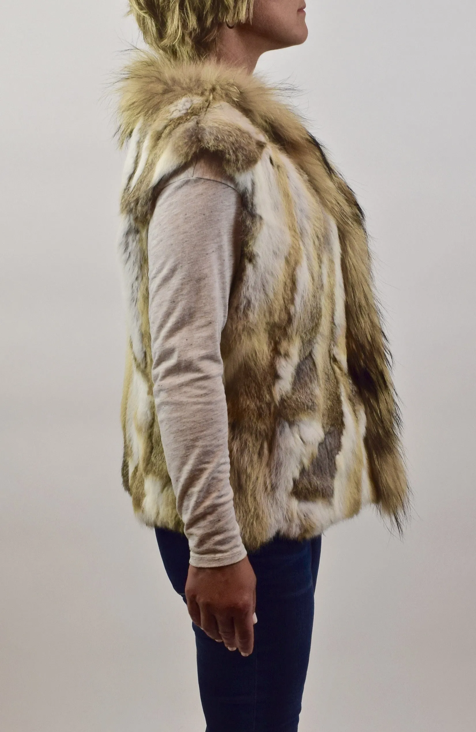 Rabbit & Raccoon Fur Vest