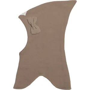 Racing Kids Brown Birch Bark Nisse Balaclava Med Bow