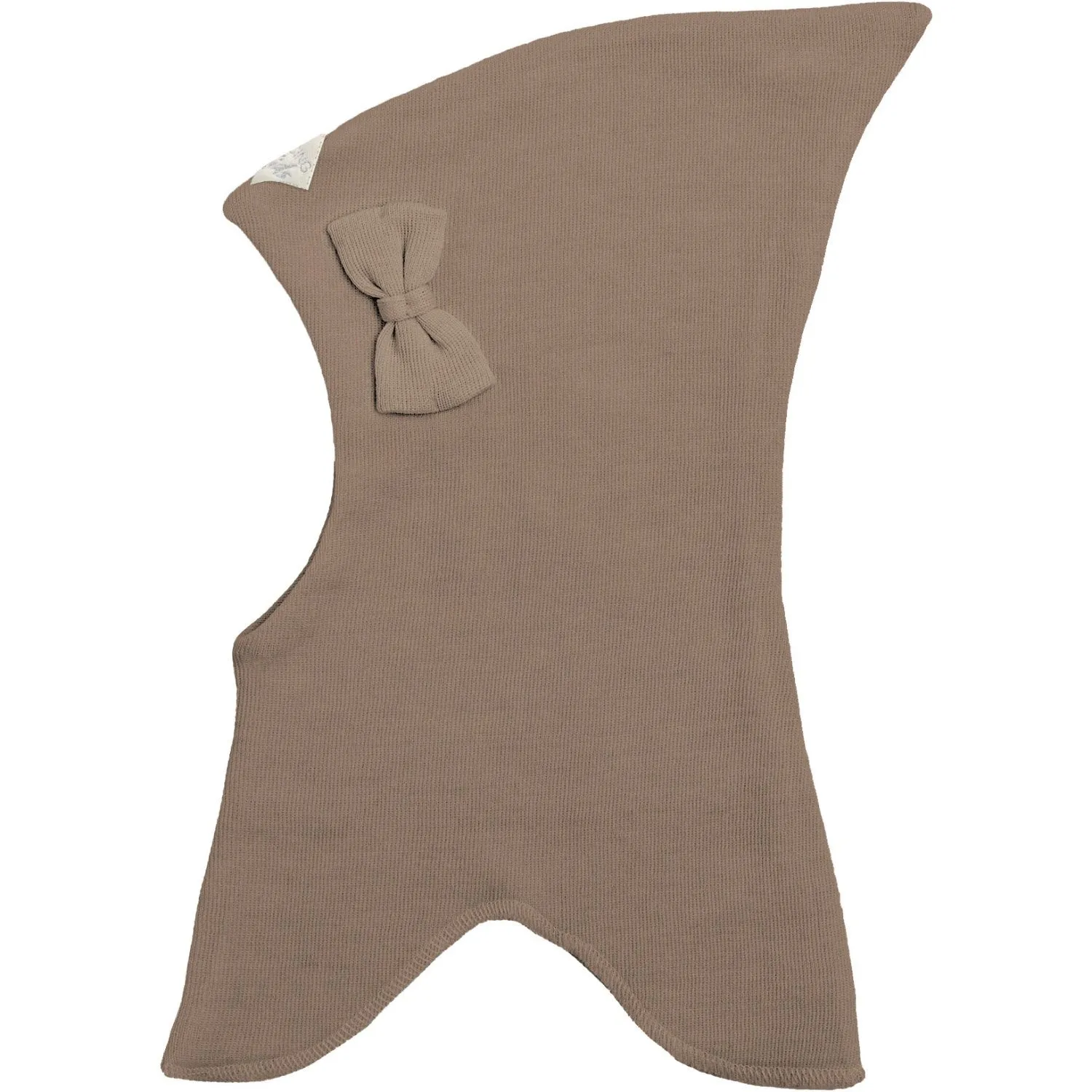 Racing Kids Brown Birch Bark Nisse Balaclava Med Bow