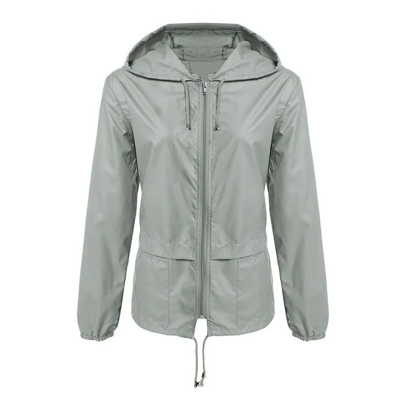 Raincoat Zipper Hooded Lightweight Outdoor Jacket Thin Outdoor Jacket