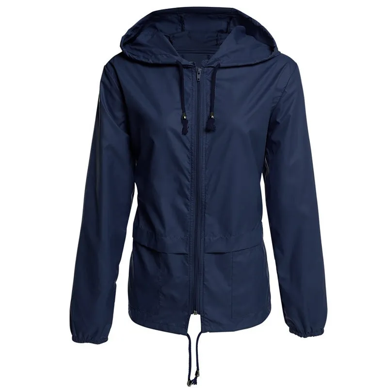 Raincoat Zipper Hooded Lightweight Outdoor Jacket Thin Outdoor Jacket