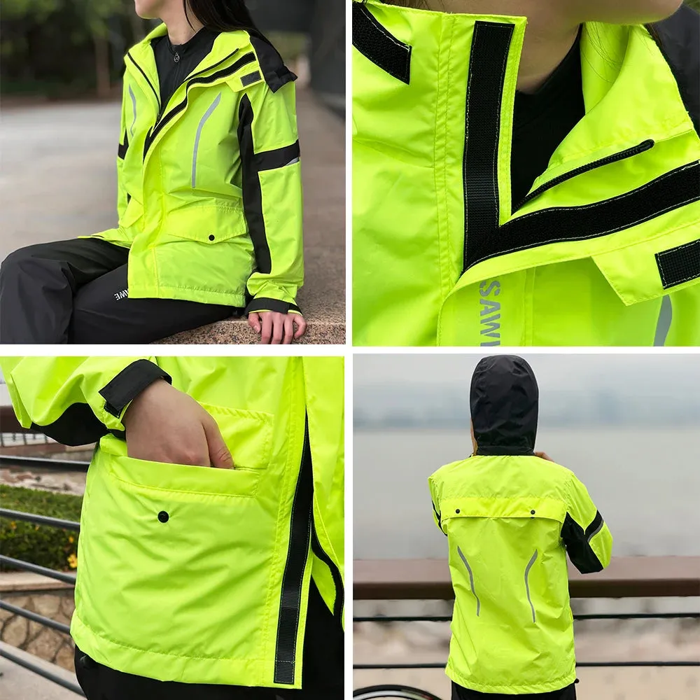 Reflective Raincoat Hooded Jackets