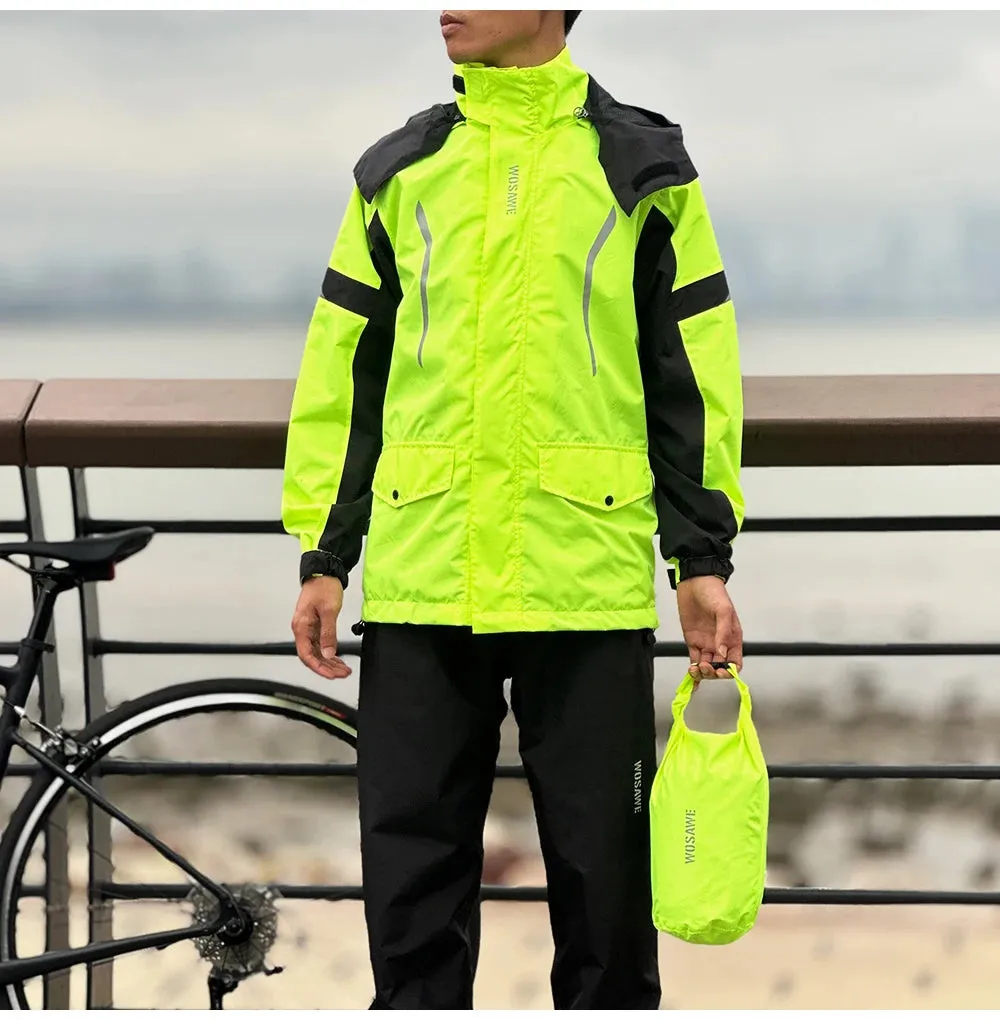 Reflective Raincoat Hooded Jackets