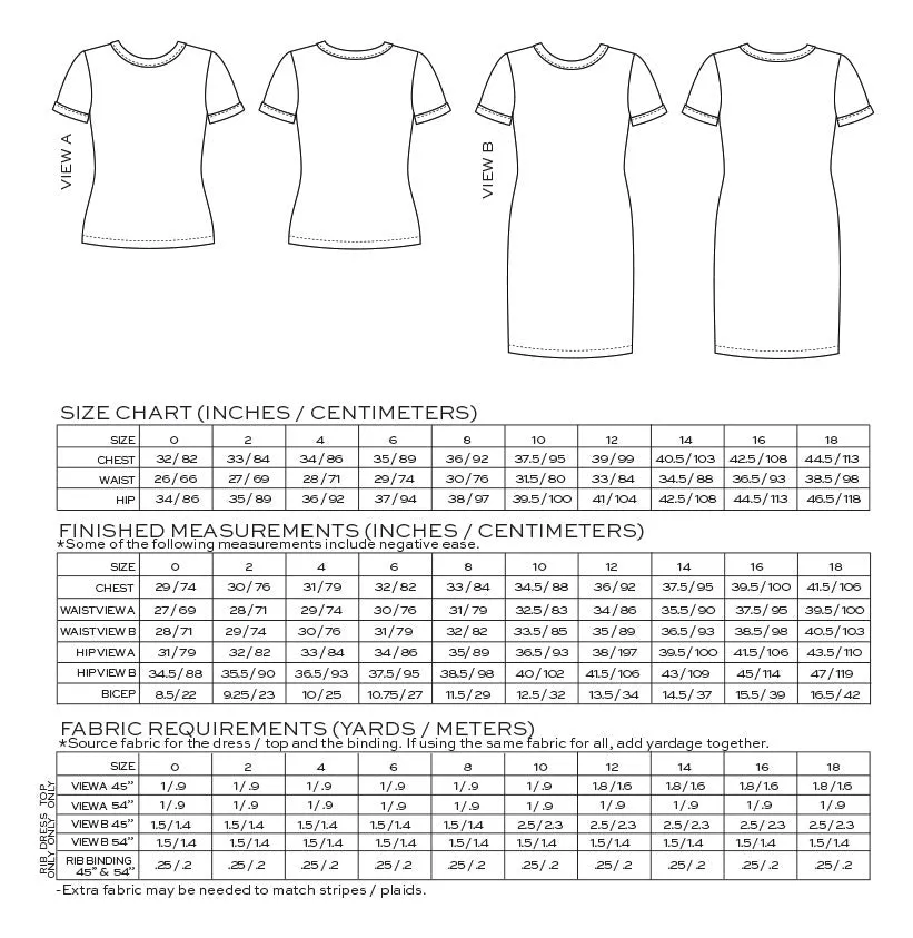 Rio Ringer T-Shirt / Dress - Sewing Pattern | True Bias