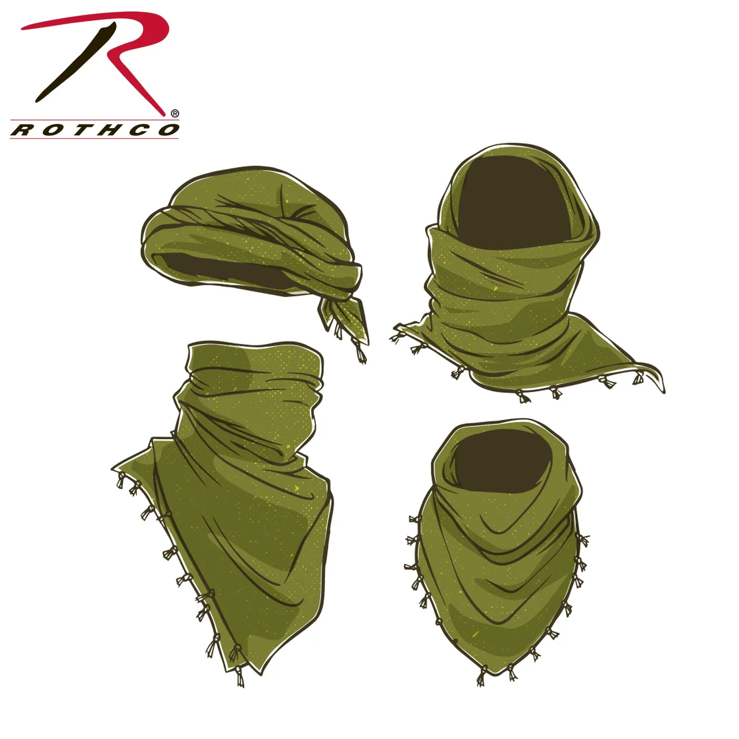 Rothco Digital Camo Shemagh Tactical Desert Keffiyeh Scarf