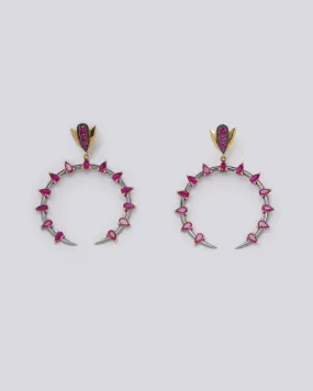 Ruby Spike Earrings