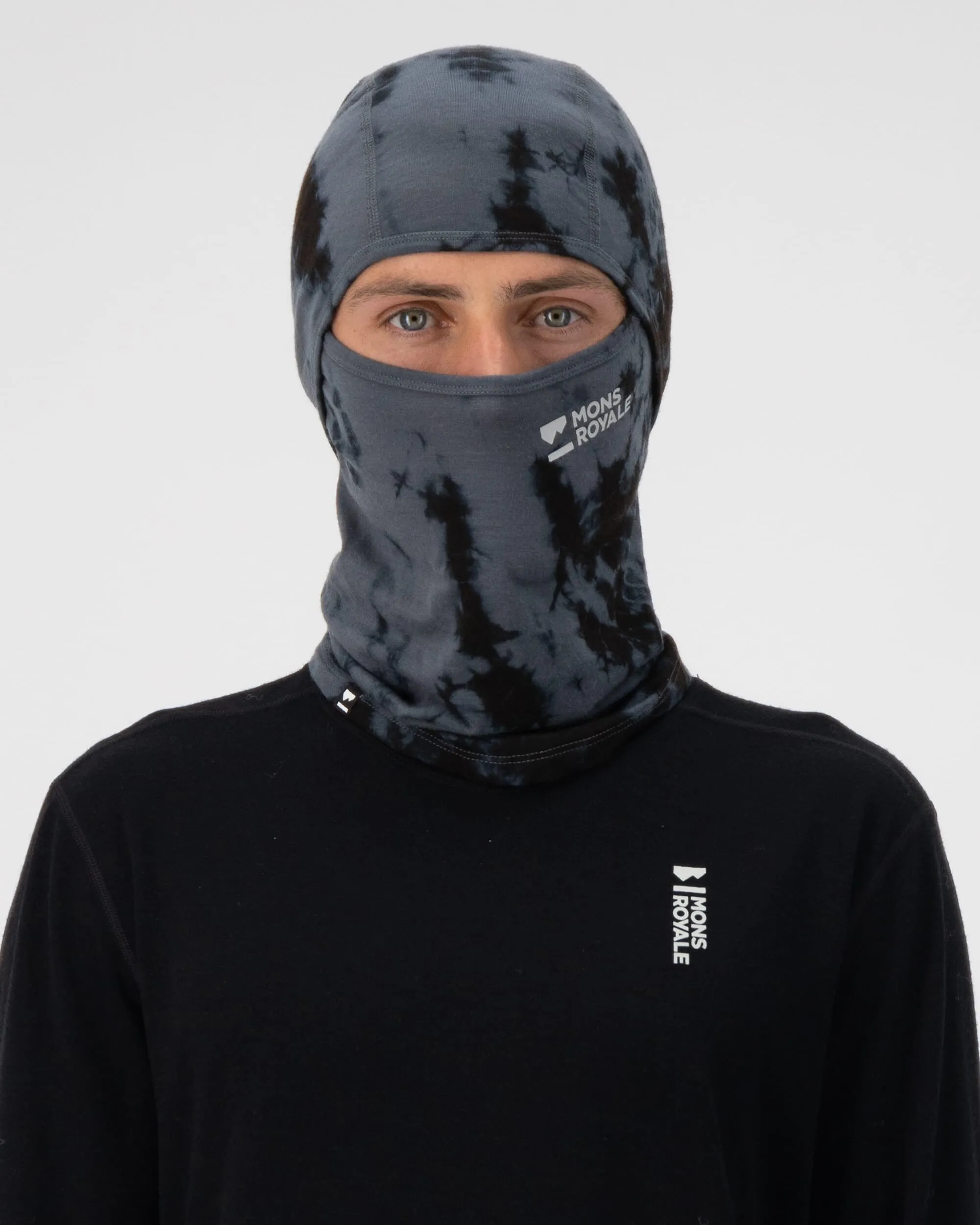 Santa Rosa Merino Balaclava - Grey Tie Dye