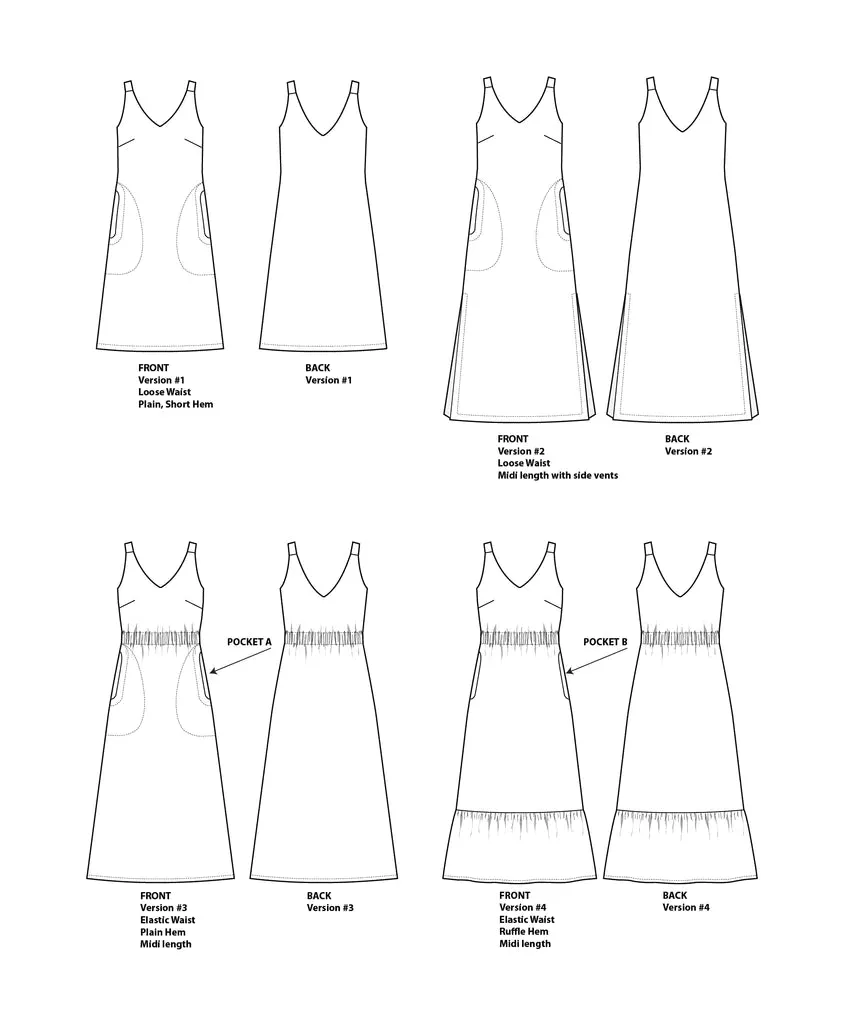 Sauvie Sun Dress Curvy (16-34) - Sewing Pattern | Sew House 7