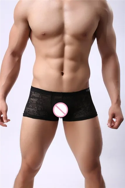 See Through Lace Low Waist Boxer